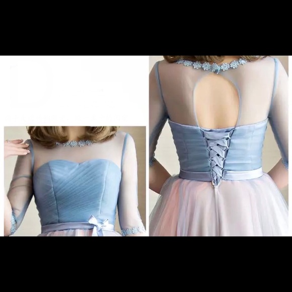 NEW Purple Blue Floral Formal Dress - Picture 3 of 5